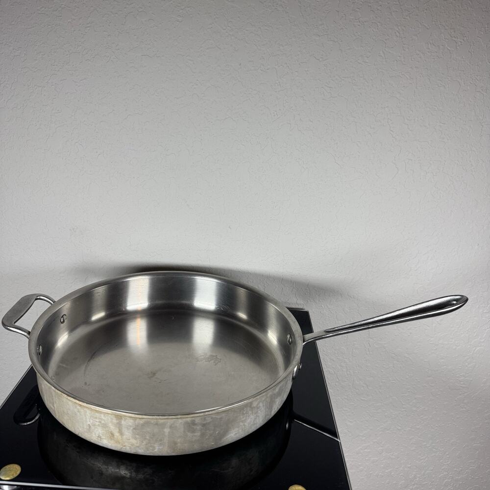 All-Clad Master Chef 406 Sauté Pan Stainless Steel 13" USA No Lid